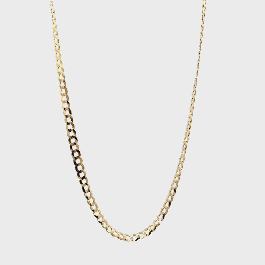 Unisex 14K Gold Cuban Chain Necklace - 16 Inch