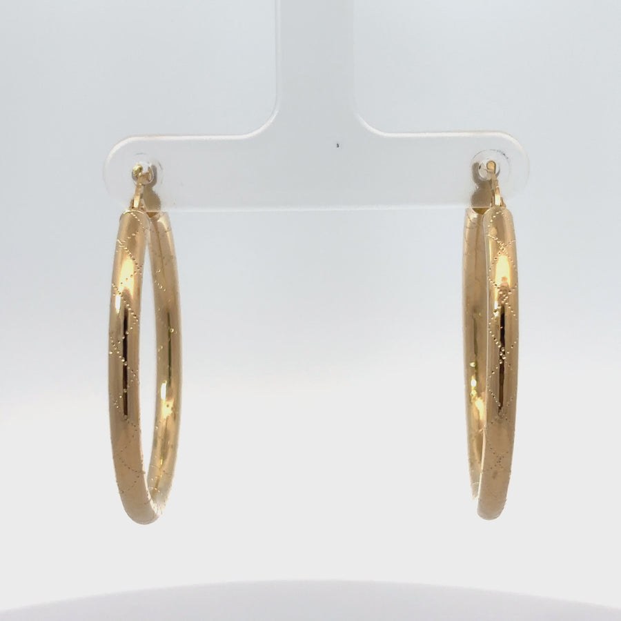 14k Gold Earrings – Elegant Medium Size for Women