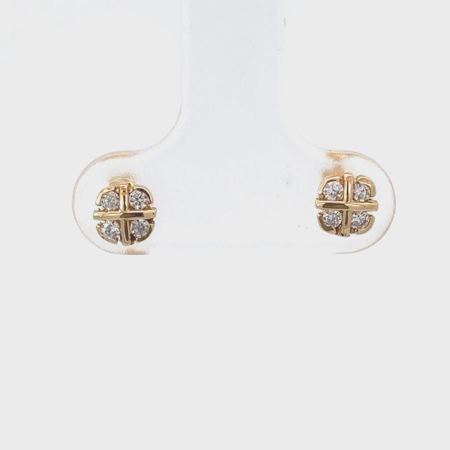 18k Gold Earrings for Baby Girls – Classic and Elegant