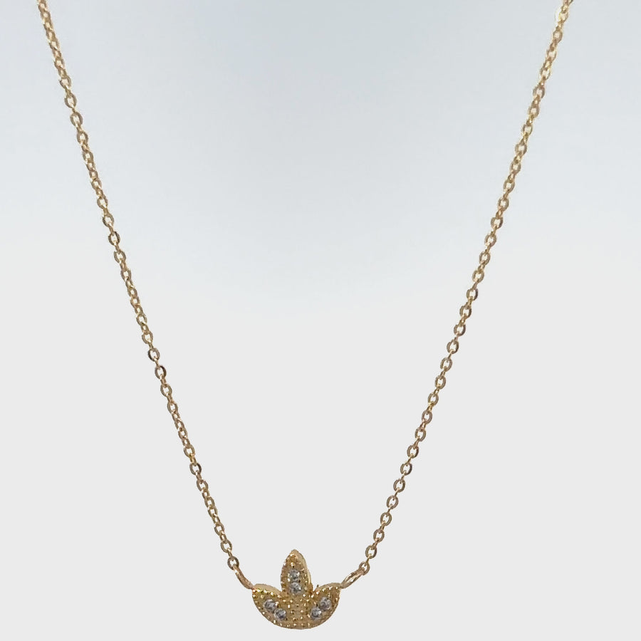 18k Gold Leaves Necklace for Women and Babies