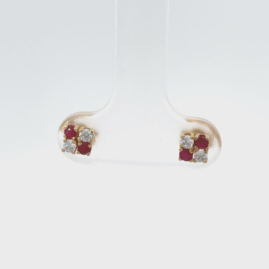 18k Gold Baby Earrings