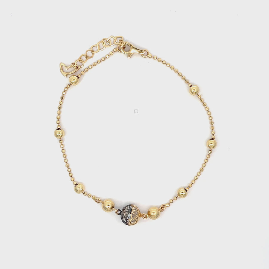 14k Two-Tone Adjustable Bracelet for Women