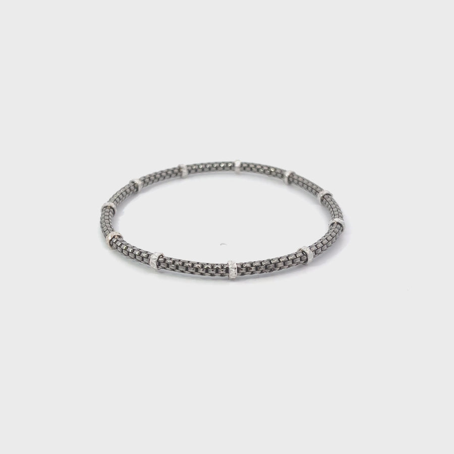 14k Two-Tone Elastic Bracelet for Men