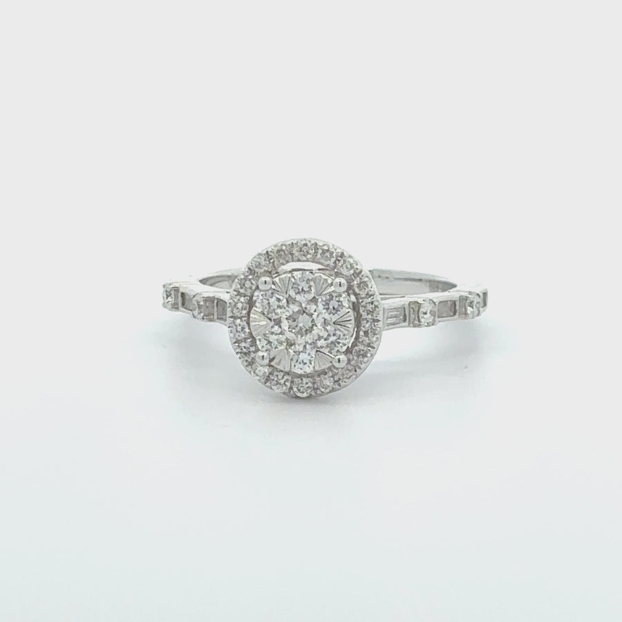 18k White Gold Ring with Diamonds – Elegant and Timeless