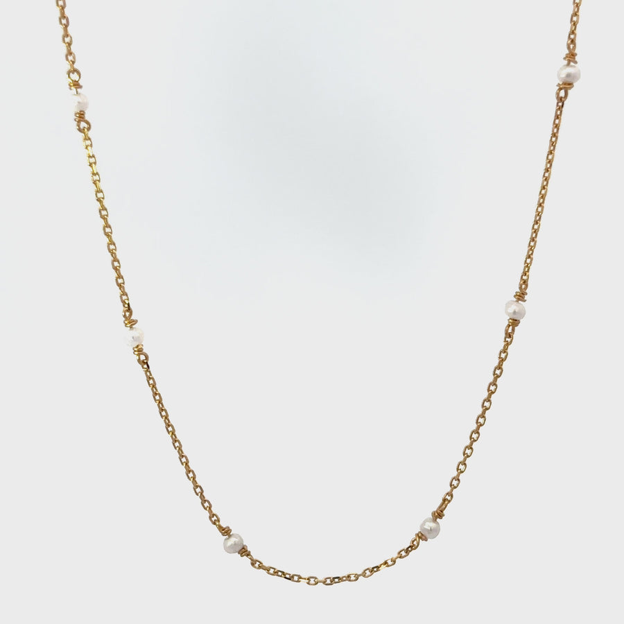 14k Gold Pearl Necklace