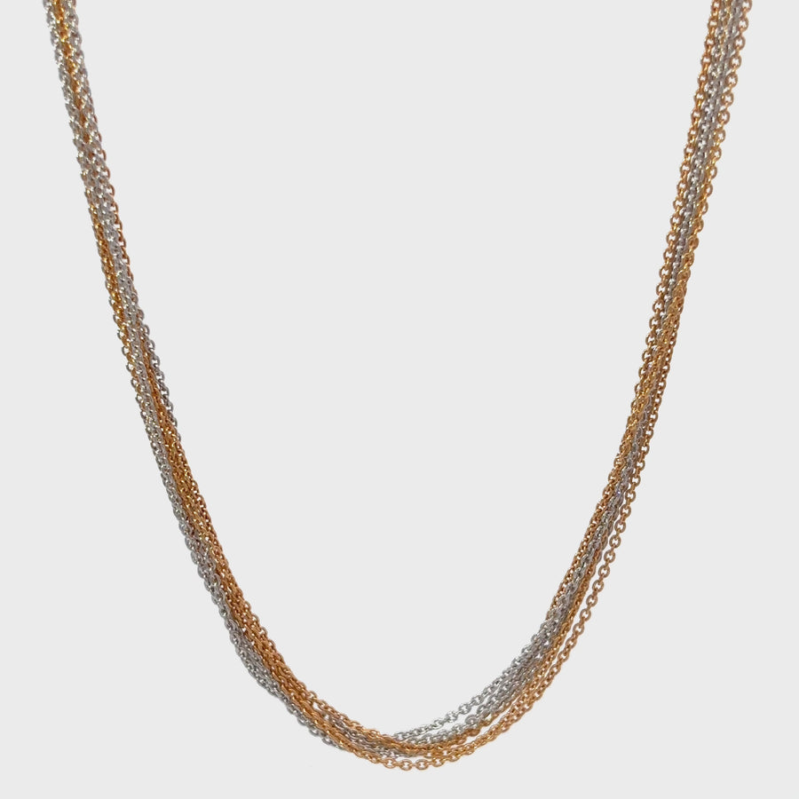 18k Gold Two-Tone Necklace