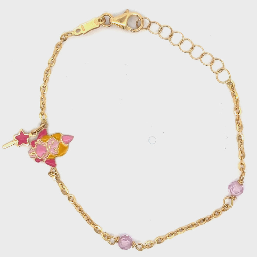 14k Gold Adjustable Baby Bracelet - 12 to 14 Inches