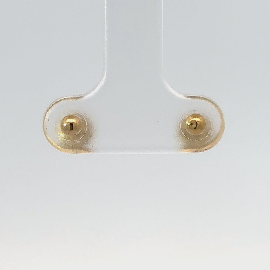 18k Gold Solid Stud Earrings for Babies