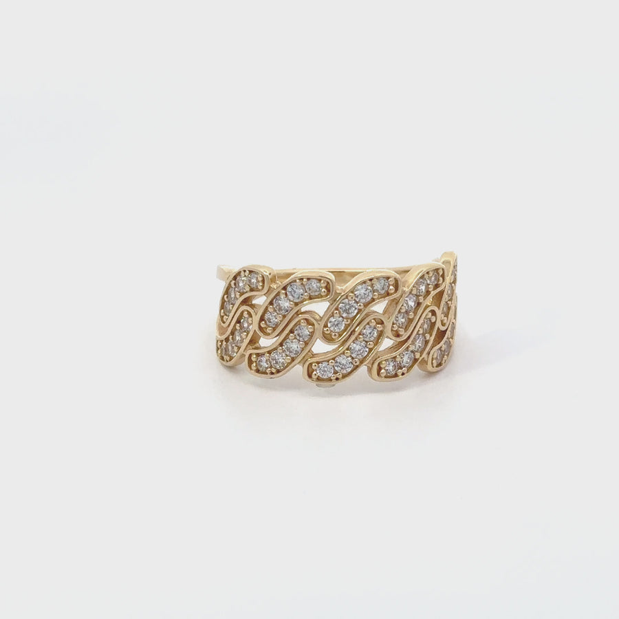 14k Gold Ring with Cubic Zirconia for Women