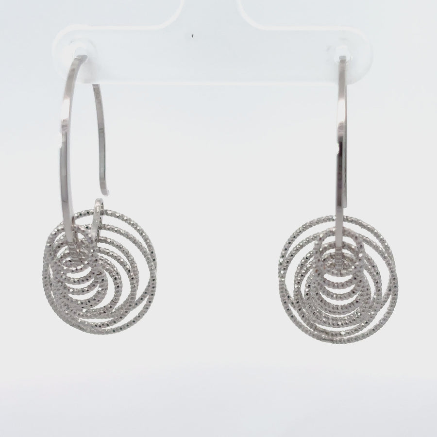 Diamond Cut Circles Earrings for Women