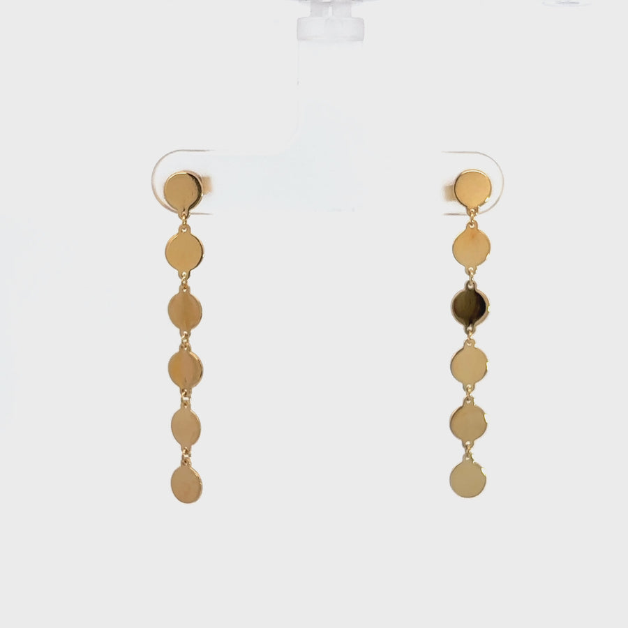 14k Gold Multi-Circle Earrings for Women