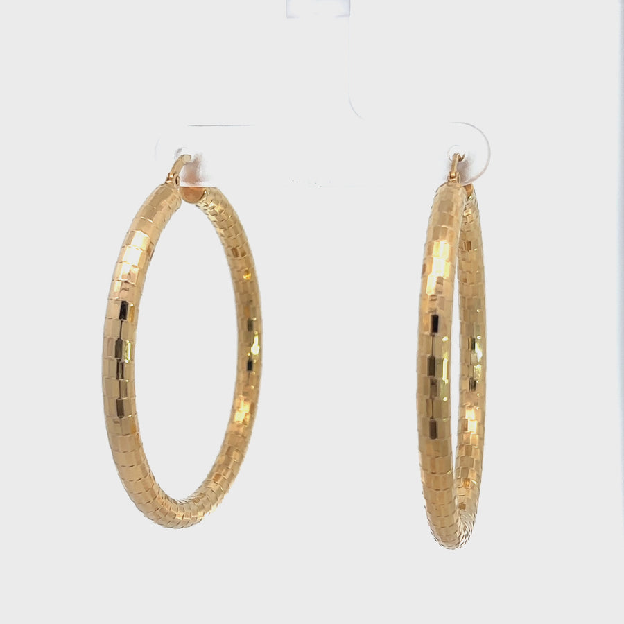 14k Gold Hoop Earrings - 48mm