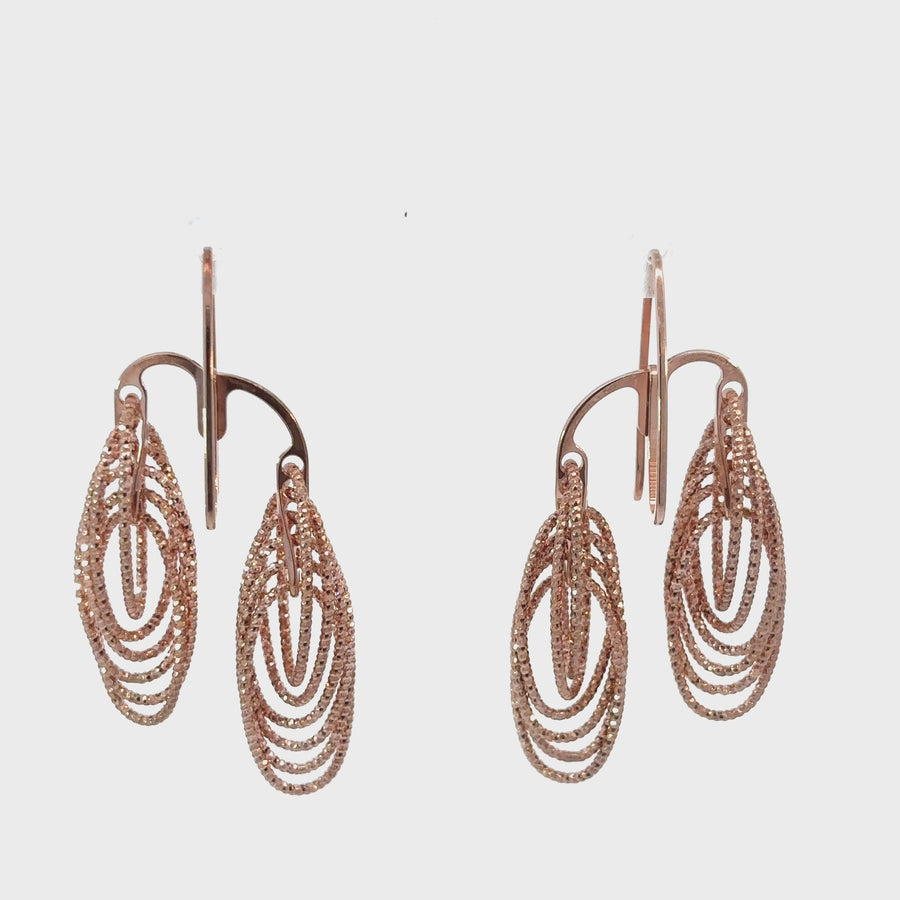 Diamond-Cut Circle Earrings – Women