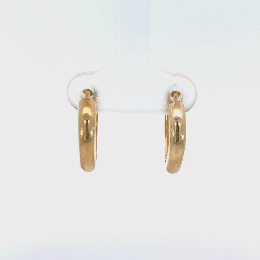 14k Gold Pear-Shaped Solid Earrings for Women