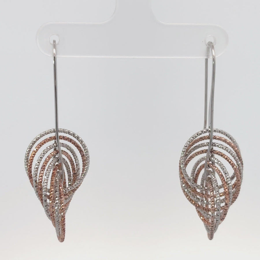 Two-Tone Silver Earrings