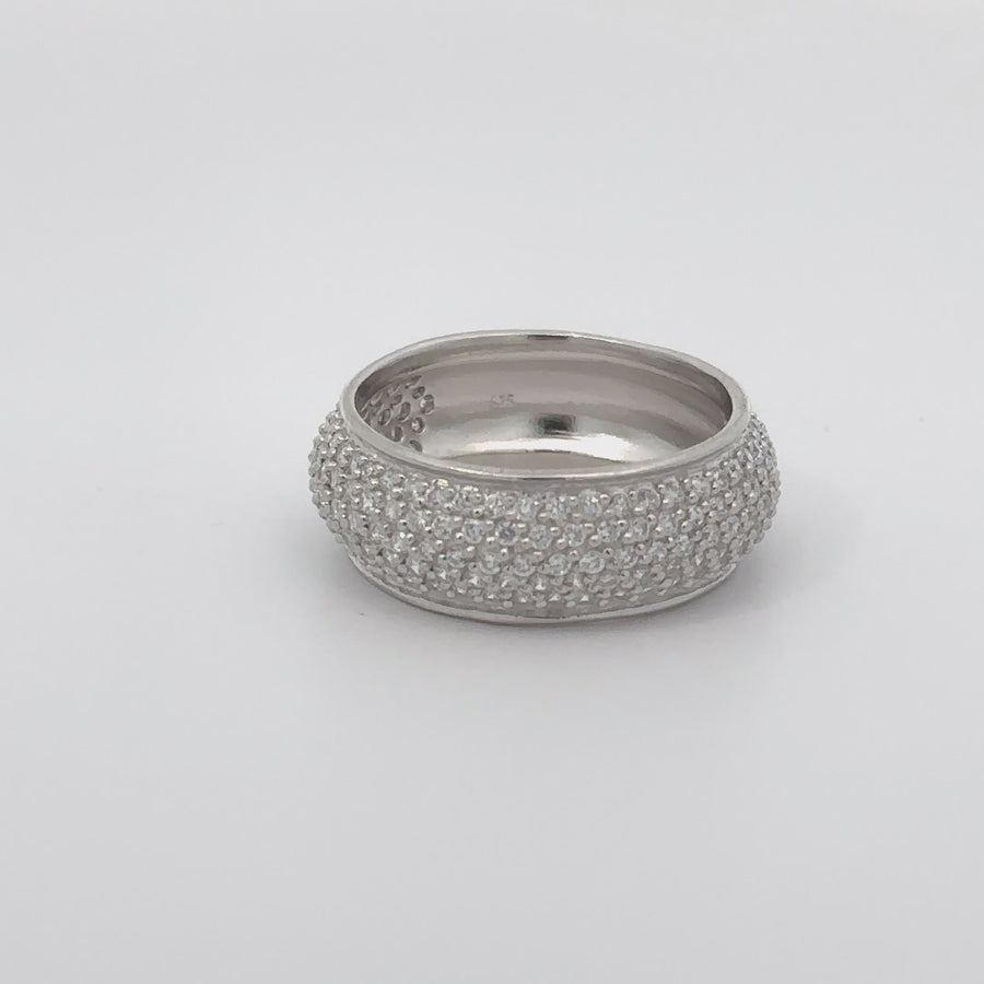 White Silver Ring