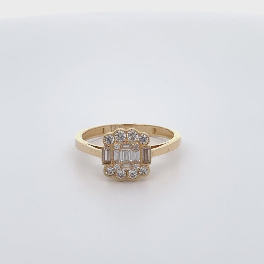 14k Gold Solitaire Ring