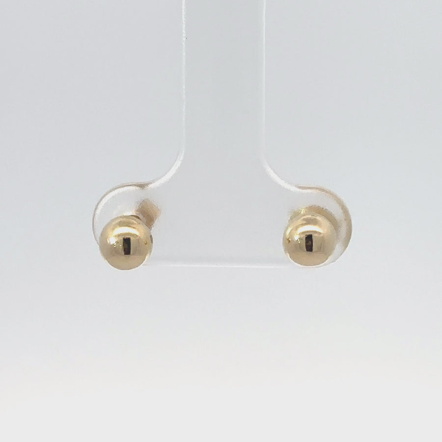 14k Solid Gold Stud Earrings for Baby