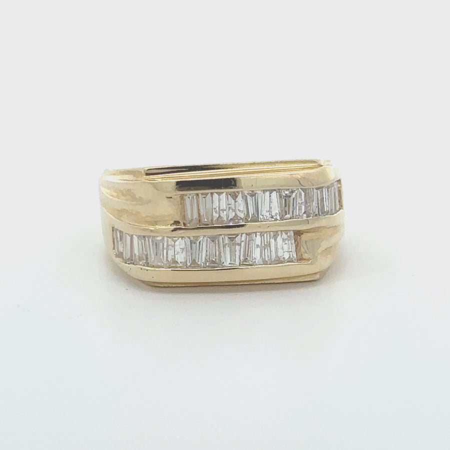 14k Gold Men’s Ring with 1.80 CT Diamonds – Elegant and Bold