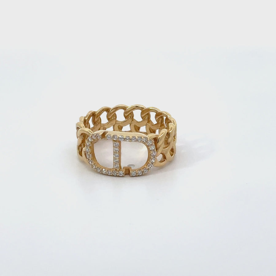 14k Gold Ring with Cubic Zirconia for Women