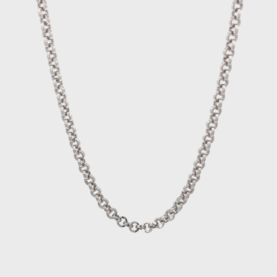 18k White Gold Chain for Men – 20 Inches