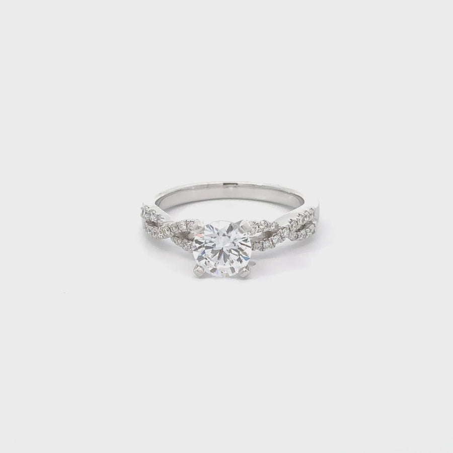 WG with CZ/Diamonds – 1.92 CT – Size 7 – 14k Gold