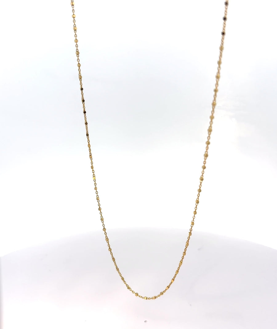 14K Yellow Gold 20-Inch Unisex Elegant Chain Necklace