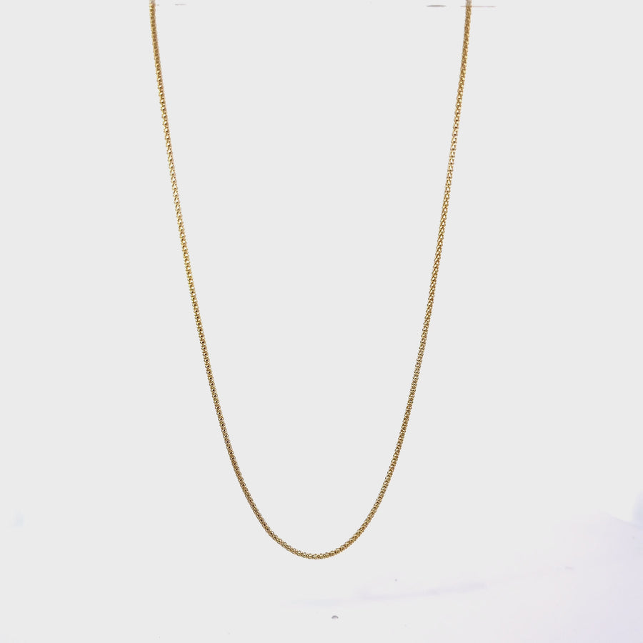 14K Yellow Gold Unisex Chain Necklace - 22 Inch