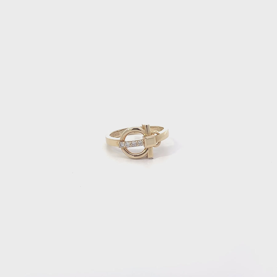 14k Gold XS Solid Circle Ring – Minimalist Elegance