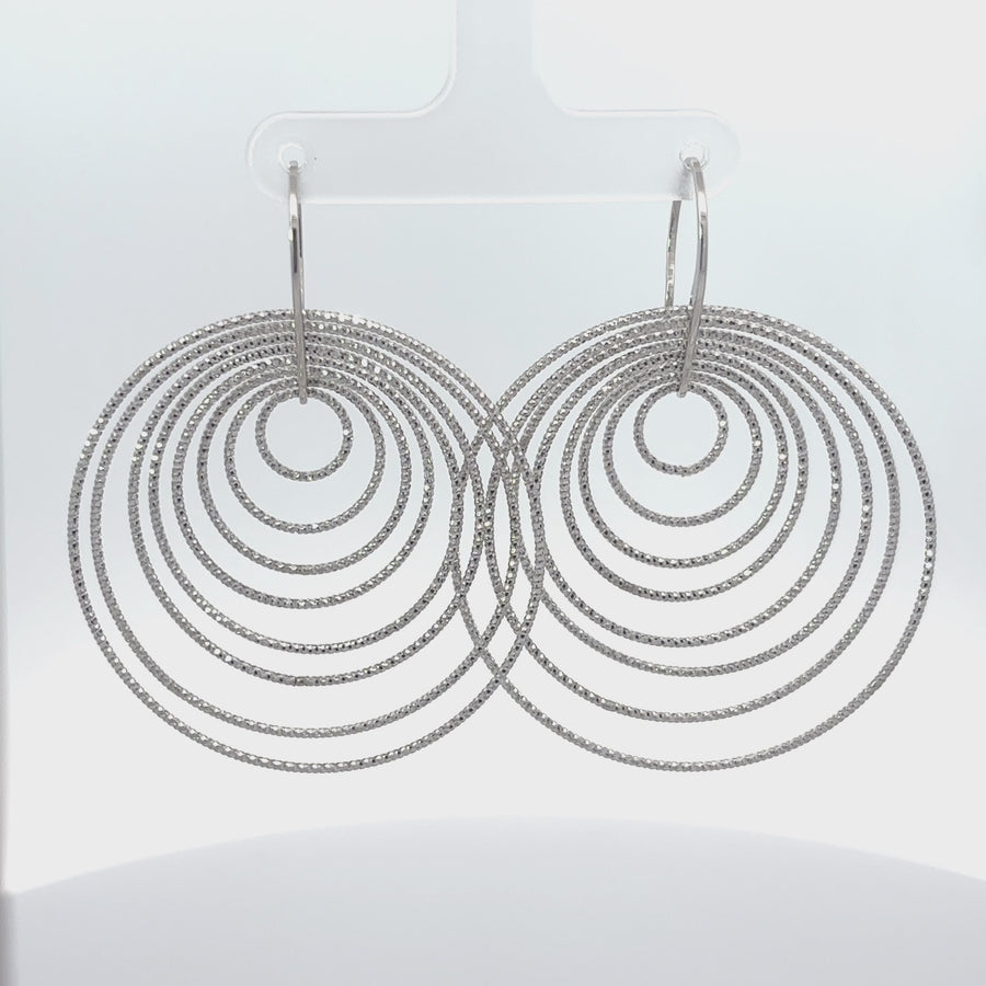 Elegant Circle Silver Earrings for Women