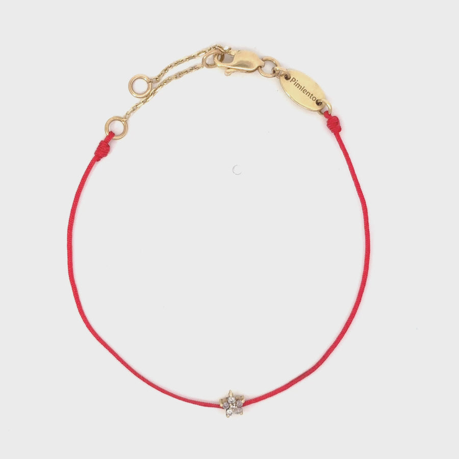 18k Gold Red Bracelet – Adjustable &amp; Elegant