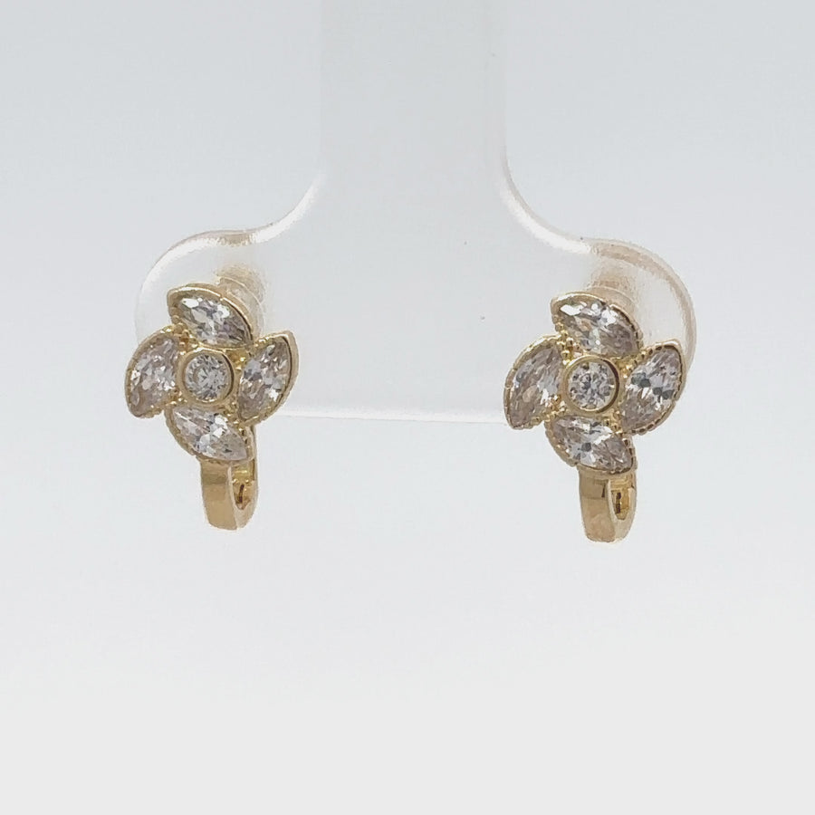 14k Gold Flower Earrings – Perfect for Women & Babies