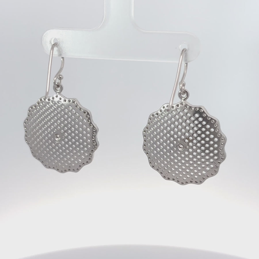 Silver Large Circle Earrings for Women