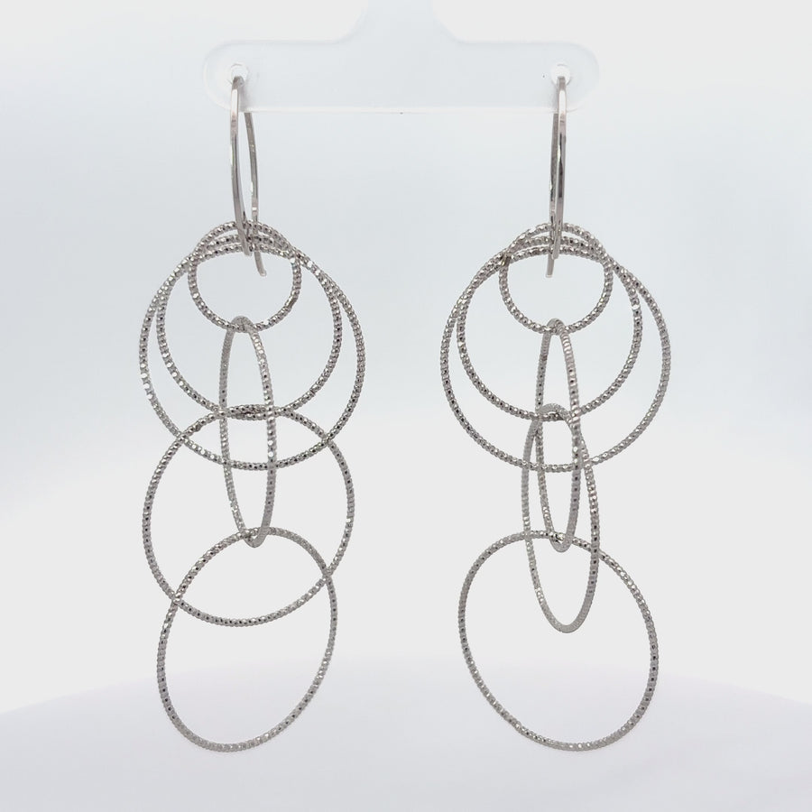 Elegant Silver Earrings with Circle Design