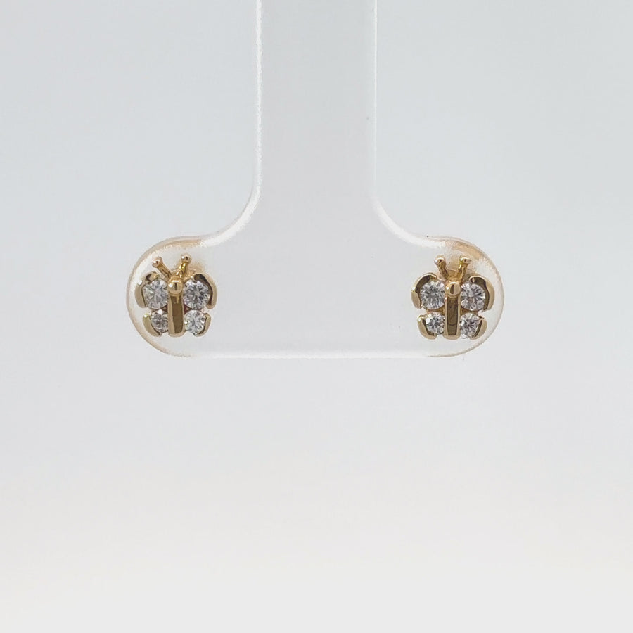 18k Gold Butterfly Earrings for Baby & Women – Delicate and Playful