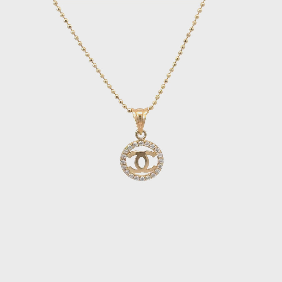 14k Gold Pendant with CZ