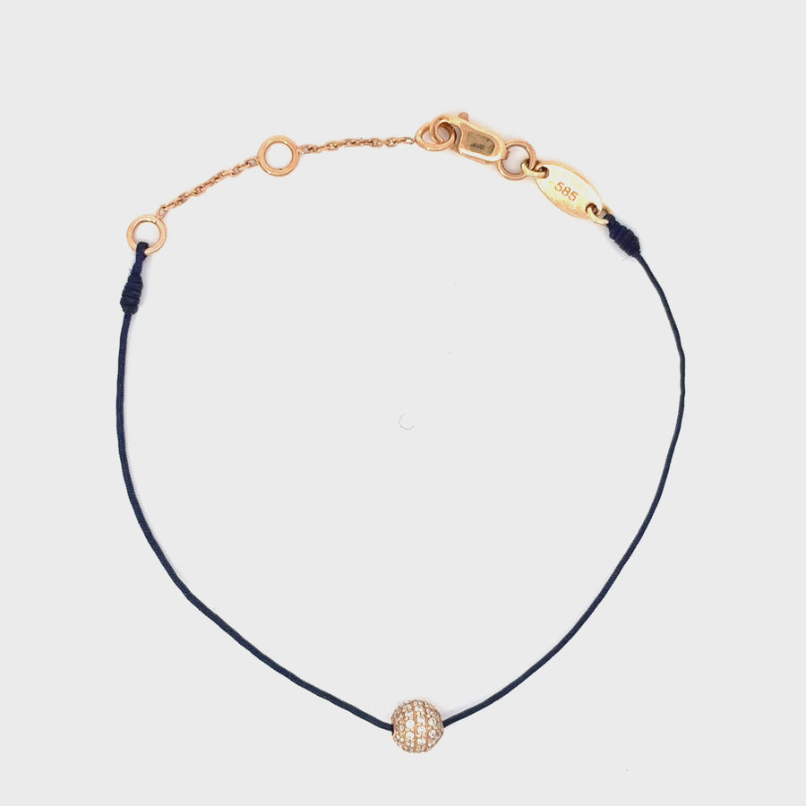 18k Gold Blue Bracelet – Adjustable &amp; Elegant