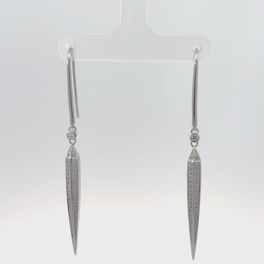 Long Silver Earrings - Elegant Design for Women