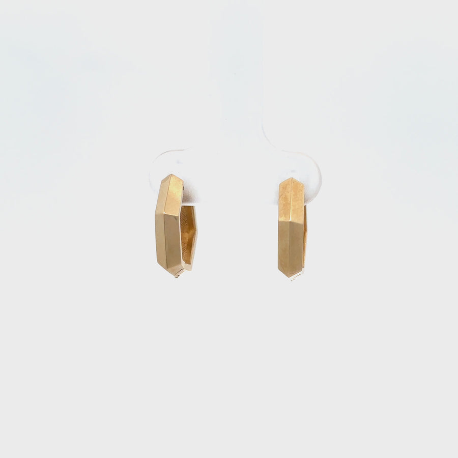 14k Gold Huggies Oxag Solid Earrings for Women