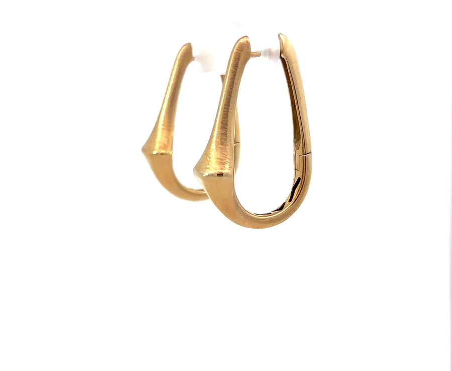 Bamboo Large Earrings in 14K Gold for Women