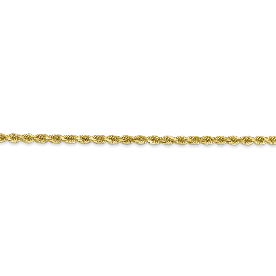 10k 2.25mm Diamond-cut Rope Chain