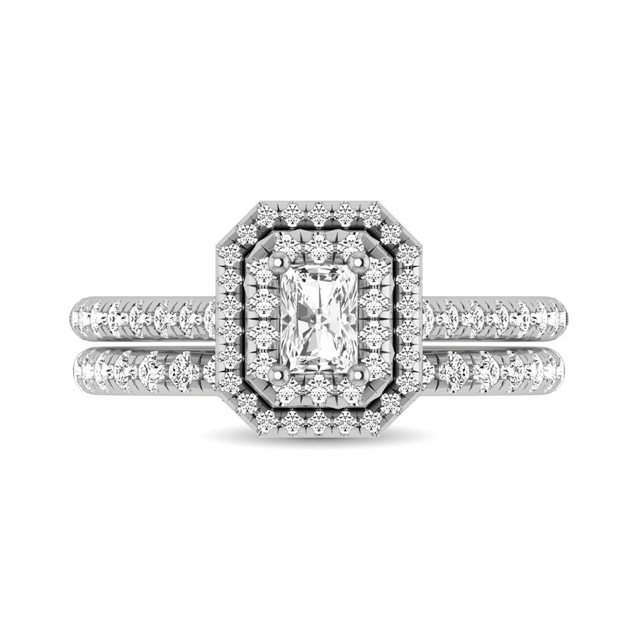 14K White Gold 1Ct.Tw. Diamond keyani Bridal Ring