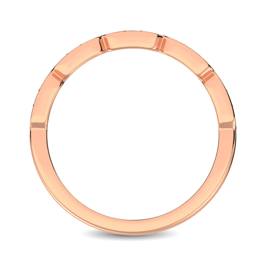 14K Rose Gold 1/5 Ct.Tw. Diamond Stackable Band