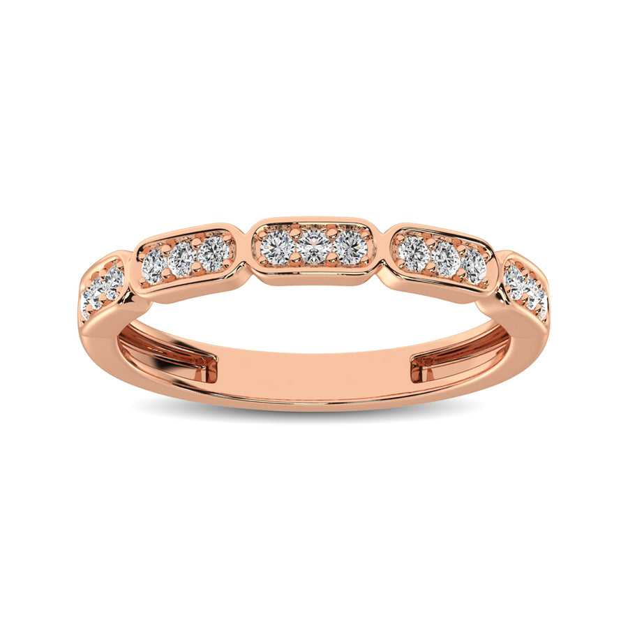 14K Rose Gold 1/5 Ct.Tw. Diamond Stackable Band