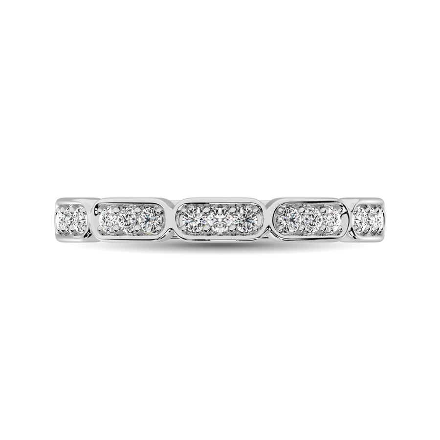 14K White Gold 1/5 Ct.Tw. Diamond Stackable Band