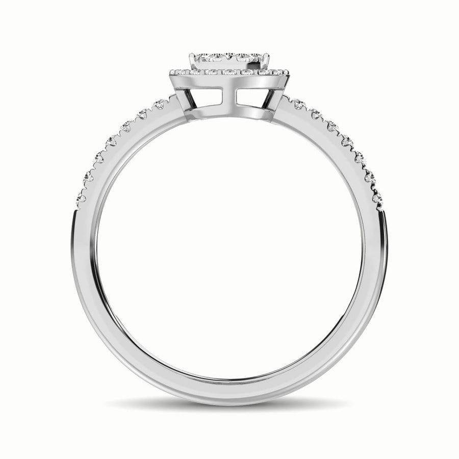 14K White Gold 2/5 Ct.Tw. Diamond Fashion Ring