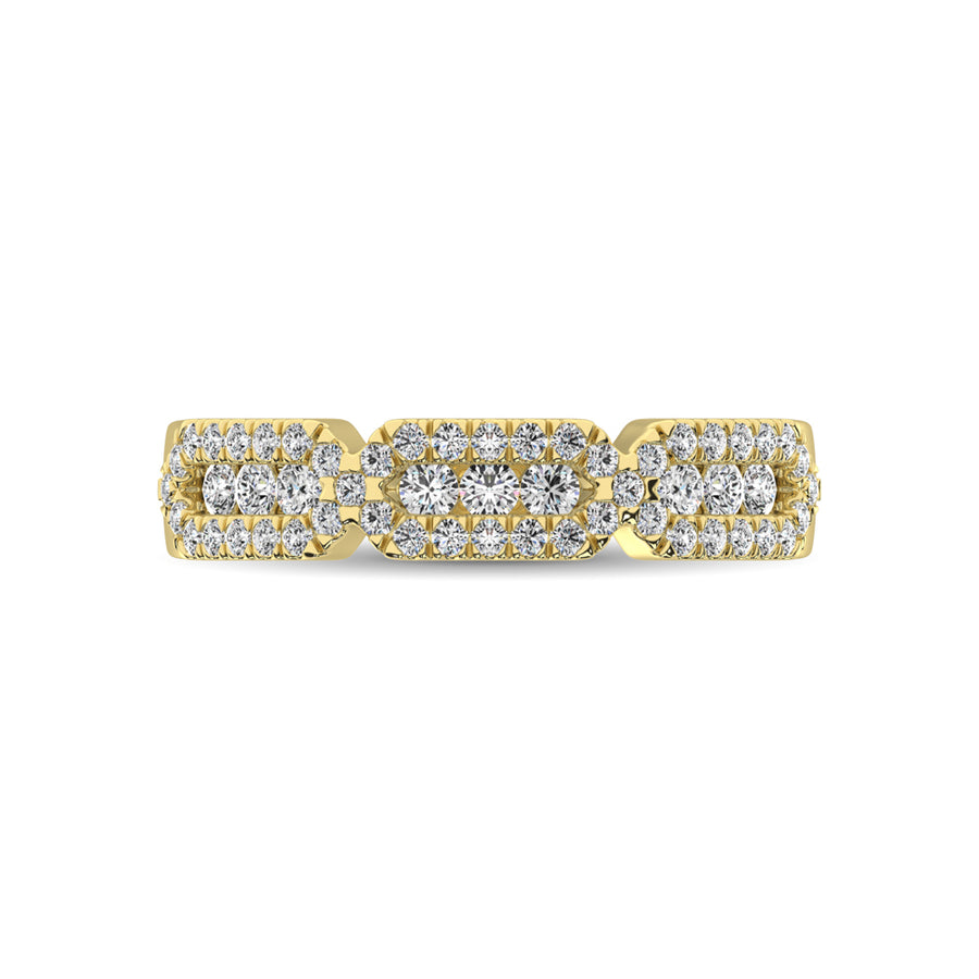 14K Yellow Gold 1/2 Ct.Tw. Diamond Stackable Band