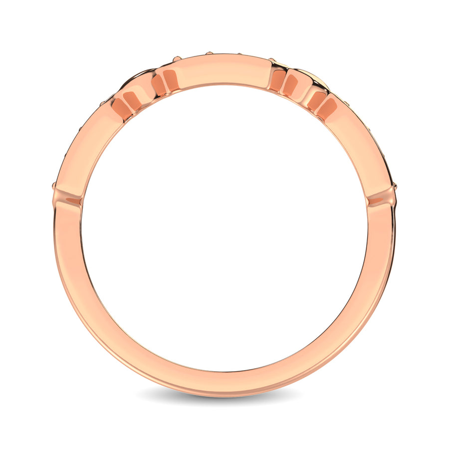 14K Rose Gold 1/6 Ct.Tw. Diamond Stackable Band