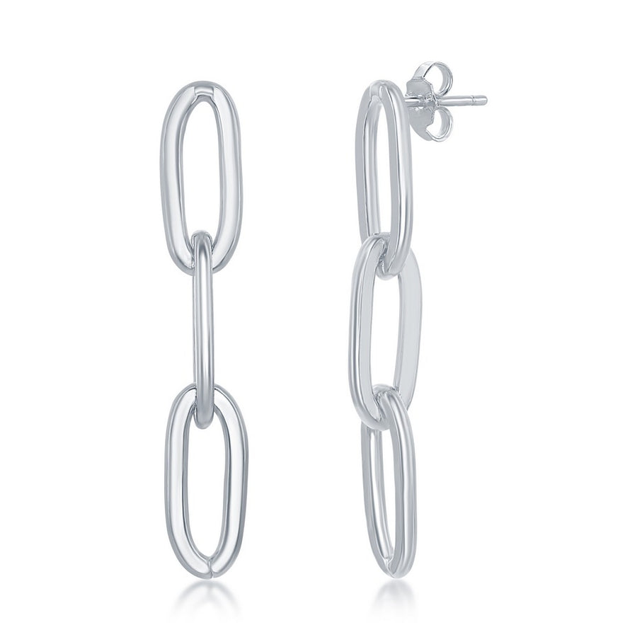 Sterling Silver Paperclip earrings