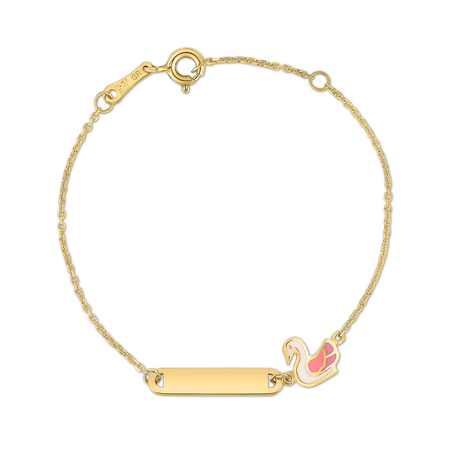 14K Swan Children's Bracelet